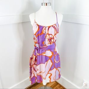 Beth Bowley Lavender & Orange Silk Mini Dress- Size 4 #revolve
